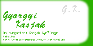 gyorgyi kasjak business card